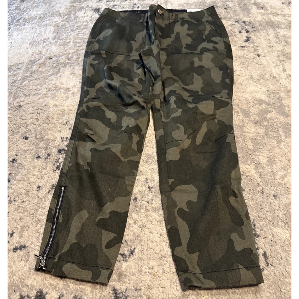 White House Black Market Slim Ankle Camo Pants Jogger Sz 14 Womens